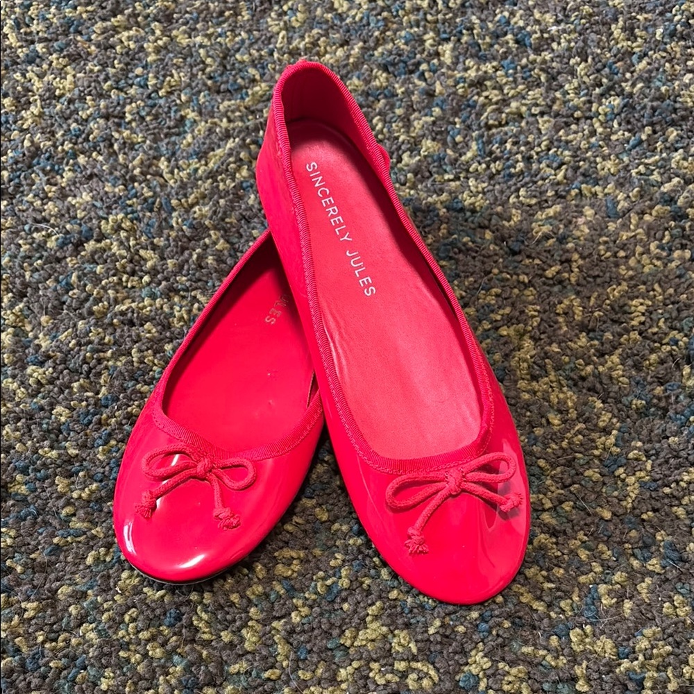 Sincerely Jules Red Ballet Flats